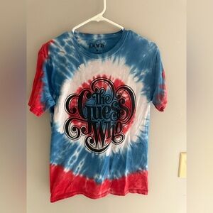 The Guess Who Tie Dye T Shirt SZ S Unisex Logo Band Short Sleeve Cotton Blue Red